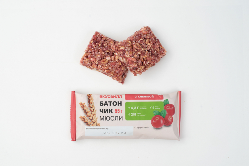 Батончик-мюсли с клюквой